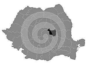 Location Map of County Covasna