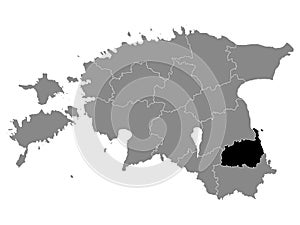 Location Map of County PÃµlva