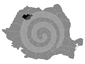 Location Map of County SÄƒlaj