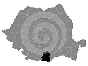 Location Map of County Teleorman