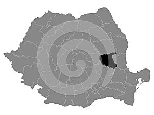Location Map of County Vrancea