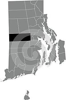 Location map of the Coventry of Rhode Island, USA