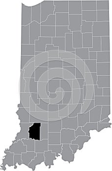 Location map of the Daviess County of Indiana, USA