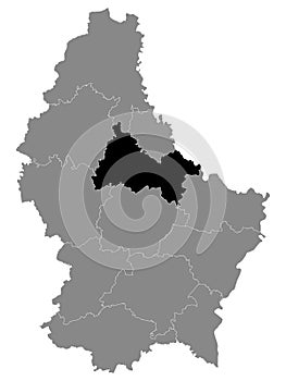 Location Map of Diekirch Canton