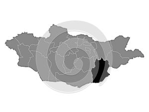 Location Map of Dornogovi Province