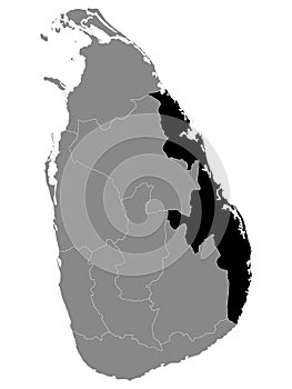 Location Map of Eastern Province