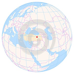 Location Map of Erzincan Airport (Erzincan, Turkey). IATA-code ERC