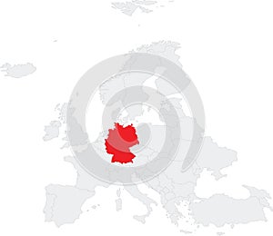 Location map of the FEDERAL REPUBLIC OF GERMANY, EUROPE