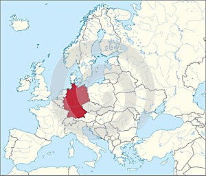 Location map of the FEDERAL REPUBLIC OF GERMANY, EUROPE