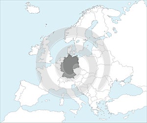 Location map of the FEDERAL REPUBLIC OF GERMANY, EUROPE