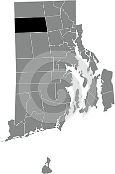 Location map of the Foster of Rhode Island, USA