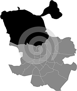 Location map of Fuencarral-El Pardo neighborhood photo