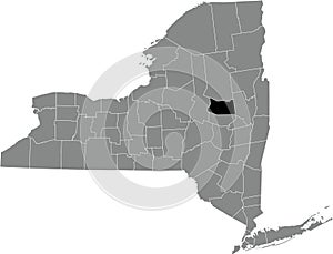 Location map of the Fulton County of New York, USA