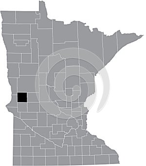 Location map of the Grant County of Minnesota, USA
