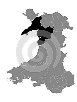 Location Map of Gwynedd County