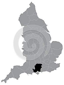 Location Map of Hampshire Ceremonial County Lieutenancy Area