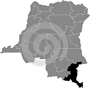 Location map of the Haut-Katanga province of DR Congo