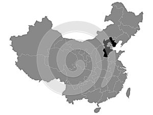Location Map of Hebei Province