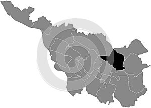 Location map of the Horn-Lehe subdistrict of Bremen, Germany