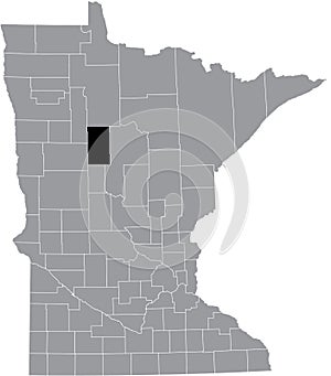 Location map of the Hubbard County of Minnesota, USA