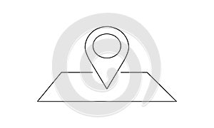 Location map icon, gps pointer mark