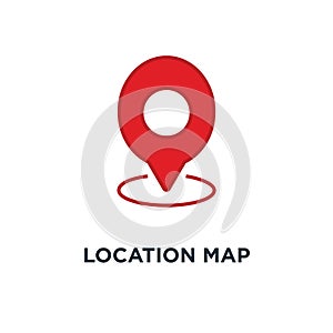 location map icon. gps pointer mark concept symbol design, vecto