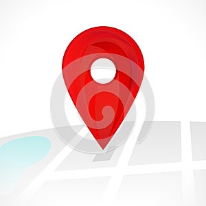 Location map icon, gps pointer mark
