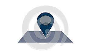 Location map icon, gps pointer mark