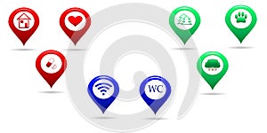 Location map icons