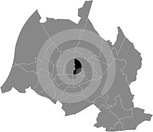 Location map of the Innenstadt-Ost district of Karlsruhe, Germany
