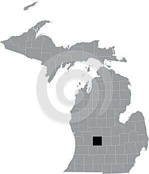 Location map of the Ionia County of Michigan, USA