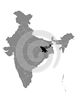 Location Map of Jharkhand State