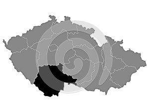 Location Map of Jihocesky Region