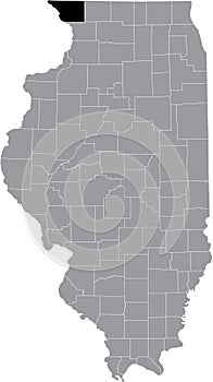 Location map of the Jo Daviess County of Illinois, USA