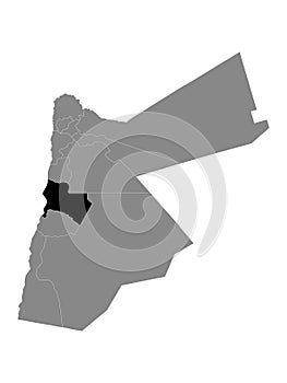 Location Map of Karak Governorate