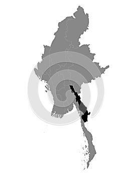 Location Map of Kayin State