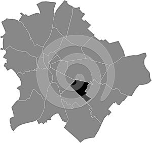 Location map of the Kispest 19th district XIX kerÃ¼let