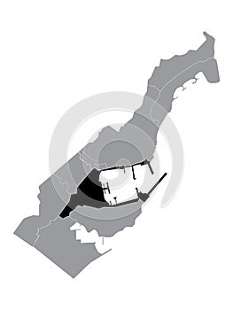 Location Map of La Condamine Ward