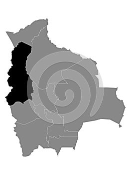 Location Map of La Paz Department