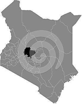 Location map of the Laikipia county of Kenya