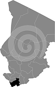 Location map of the Logone Oriental region