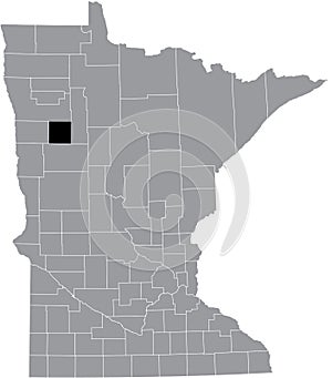 Location map of the Mahnomen County of Minnesota, USA