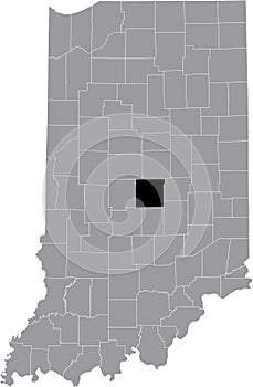 Location map of the Marion County of Indiana, USA