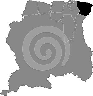 Location Map of Marowijne District