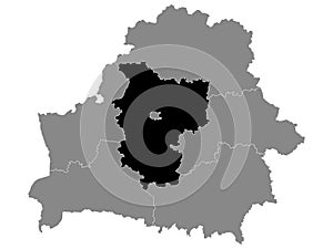 Location Map of Minsk Region Minsk Oblast