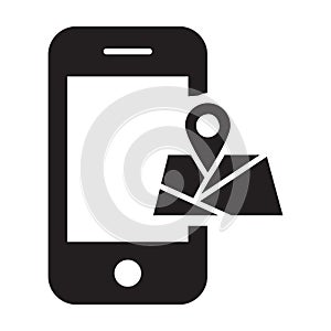 Location, map, mobile location, mobile fully editable vector icon