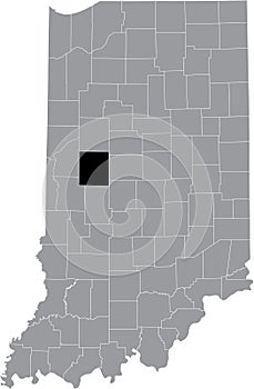 Location map of the Morgan County of Indiana, USA