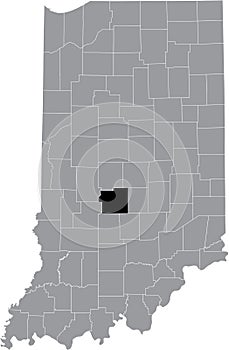 Location map of the Morgan County of Indiana, USA