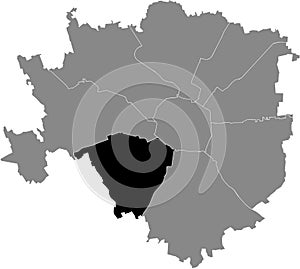 Location map of the Municipio 6 Zone of Milan, Italy Barona, Lorenteggio