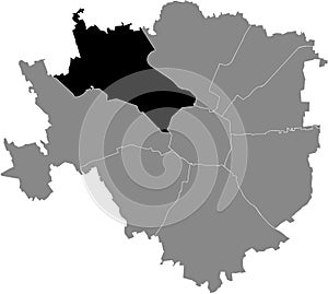 Location map of the Municipio 8 Zone of Milan, Italy Fiera, Gallaratese, Quarto Oggiaro